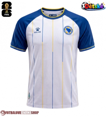 Bosna a Hercegovina Venkovní dres komplet pro Děti MS 2026 Krátkým Rukávem (+ Krátké kalhoty)